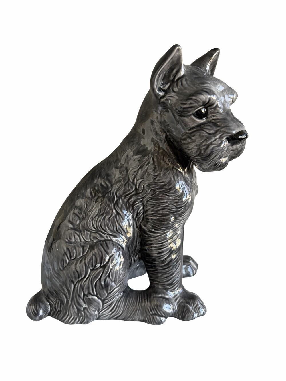 Large Scottie Schnauzer Dog Sculpture HAND MADE 1981